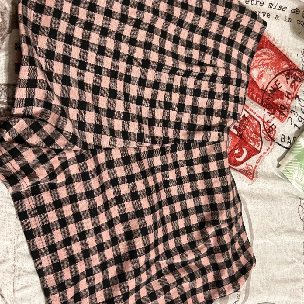 Pink and black plaid skort - Picture 2 of 3